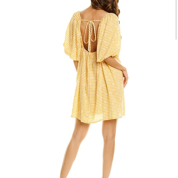 Botanik Studio Balloon Sleeve Mini Dress. Large EUC - Picture 2 of 5